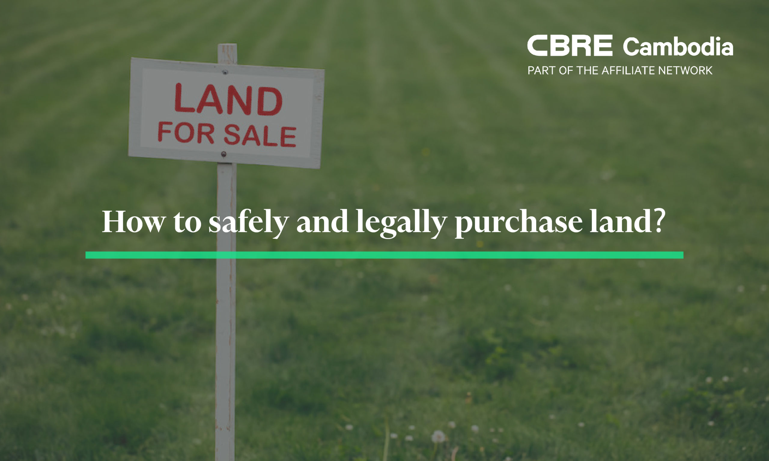 How to safely and legally purchase land?